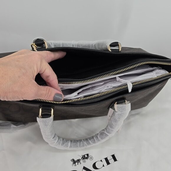 Coach Signature Morgan Smooth Leather Detailing F34617 - Picture 8 of 14